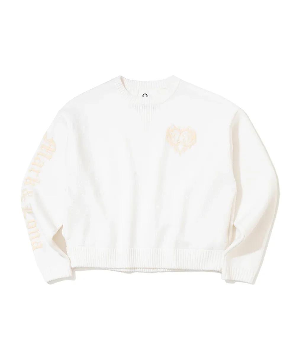 Elysia knit pullover in white