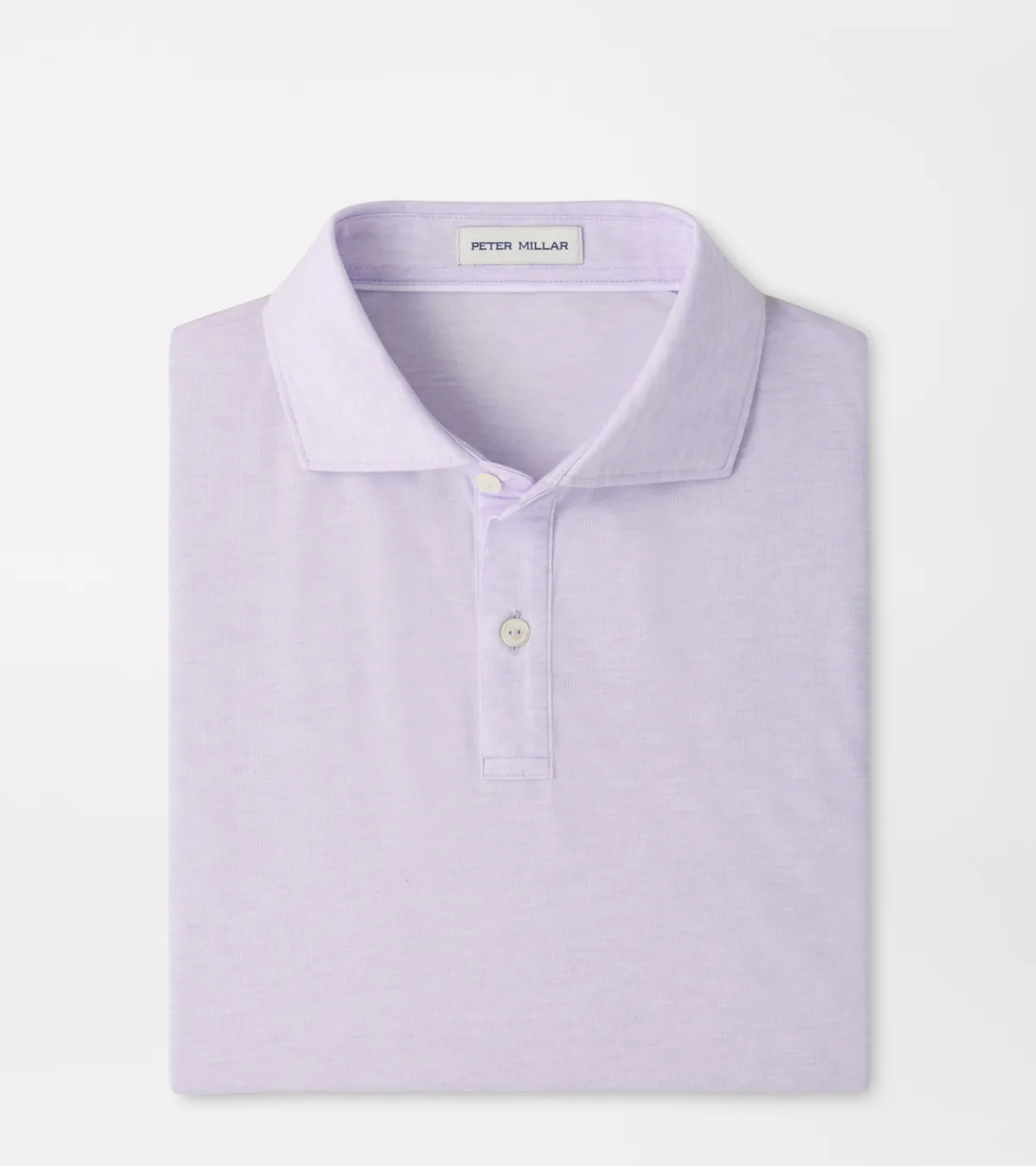 Peter Millar ETC Performance Jersey Polo in Garden Violet, folded